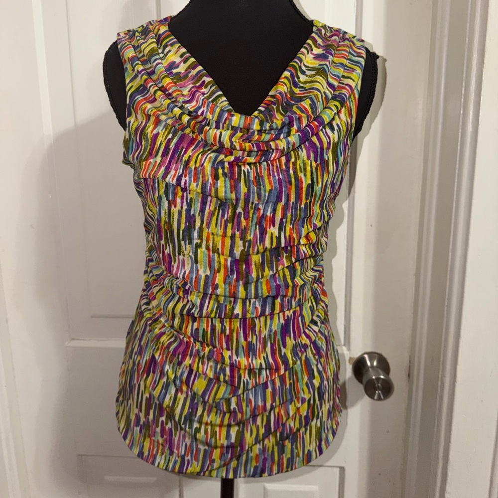 Women's size medium Cable &‎ Gauge Colorful Patterned Blouse, shirt, top